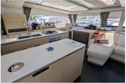 Spacious galley and main salon